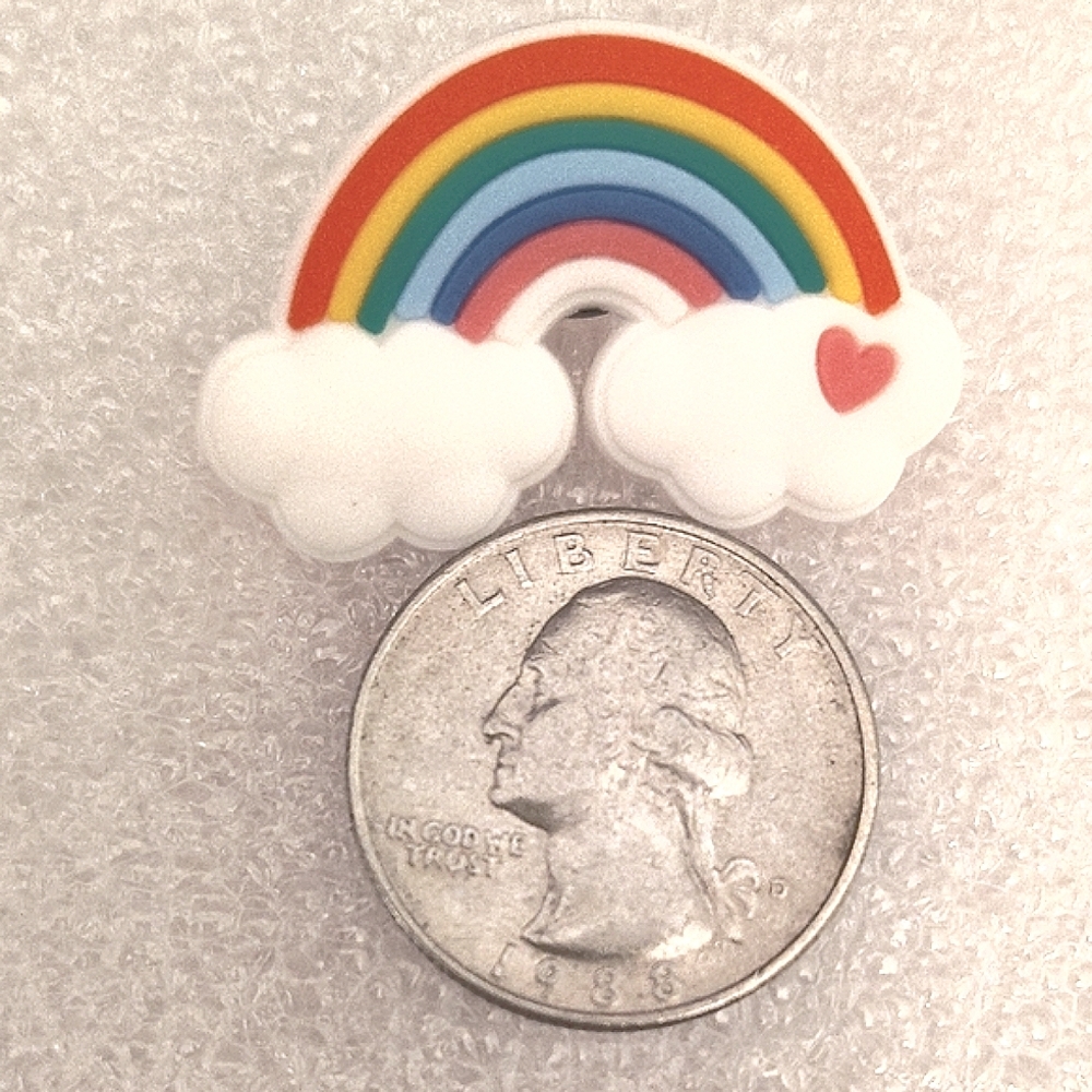 ⭐3 For $10🆕Hearts,Clouds& Rainbows Croc Shoe Jibbit/Bag Charm NWT